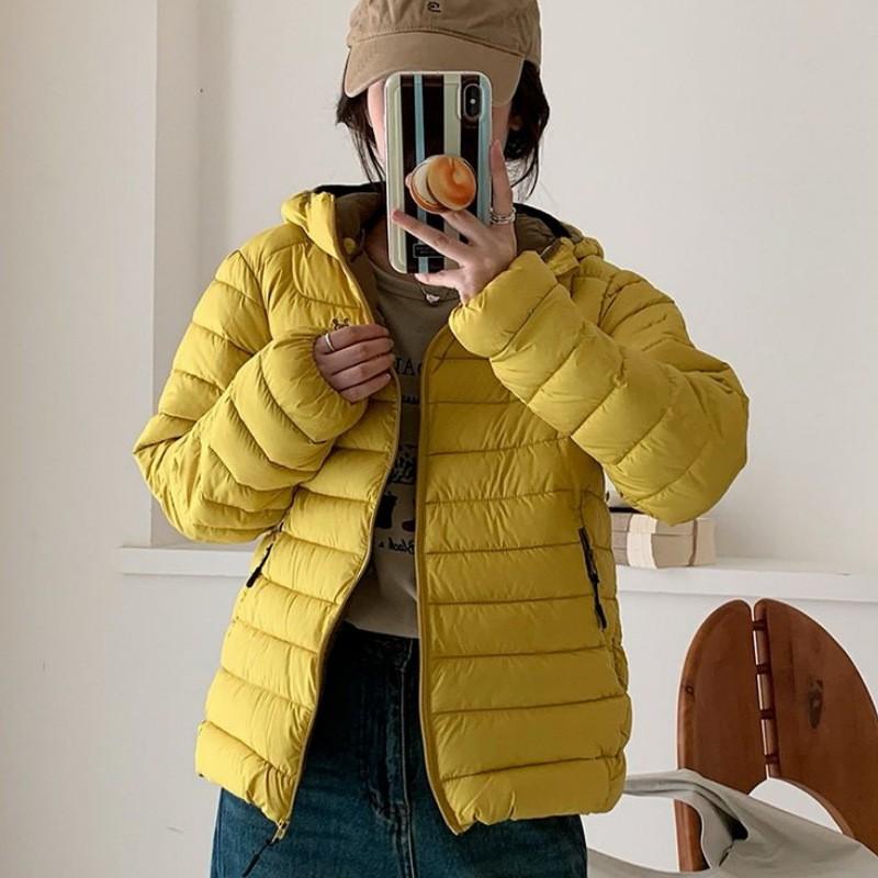 Womens Lightweight Hooded Puffer Jacket Short