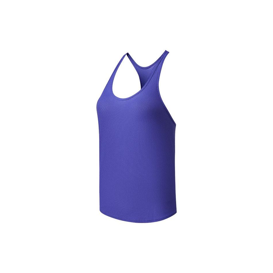 SAUCONY Solid Color Round Neck Sleeveless Vest Women Tops Bright-Blue SC1230010DY-BL65