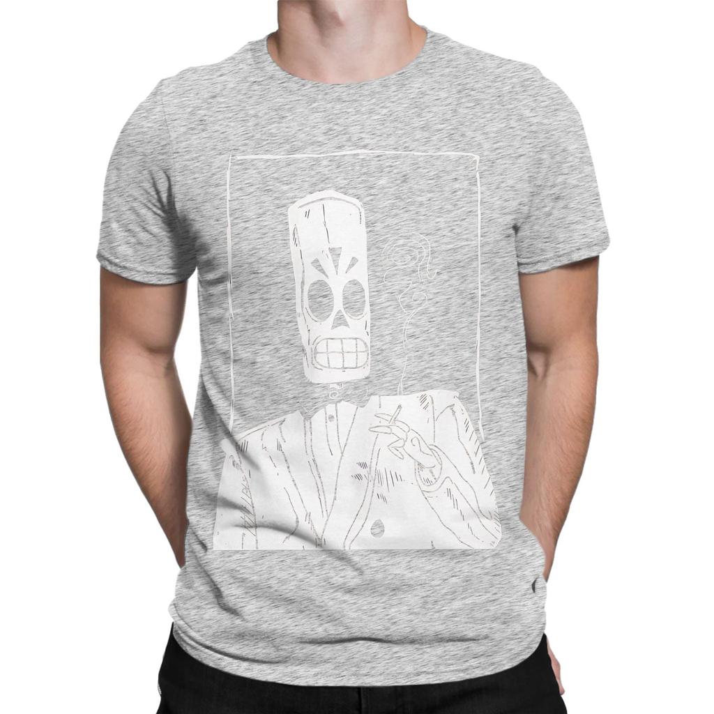 Unisex TShirt Skeleton Smoking Vintage Cotton Tees Short Sleeve T Shirt Round Collar Clothes Gift Idea