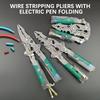 8 In 1 Wire Stripper With Voltage Tester,Multifunctional Wire Stripping Tool,Foldable Piler For Scraping Pressing Wires