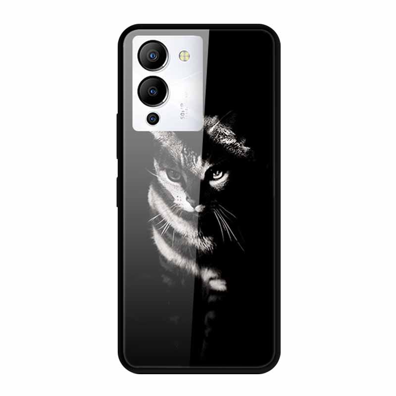 Luxury Shockproof Tempered Glass Back Cover Hard Case For Infinix Note 12 G96 Infinix Note 11pro 11s Protective Cool Phone Cover