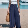 New Women's Trousers Fashionable Loose Solid Color Casual Comfortable Wide Legs
