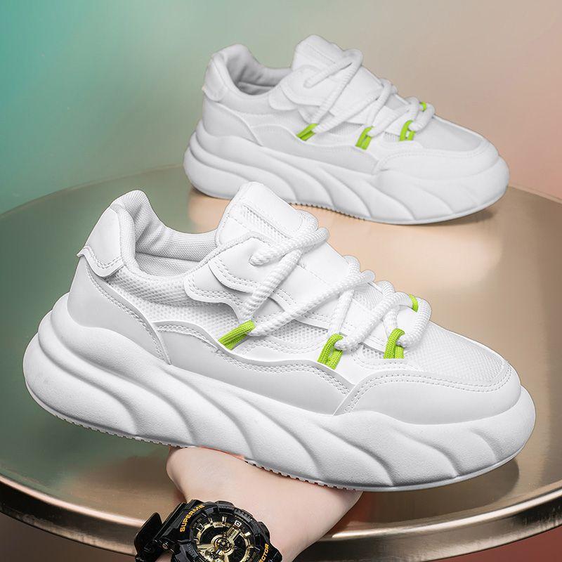 Men's Shoes Autumn New Versatile Casual Board Shoes Sports Platform Bread Shoes Heightening Dad Shoes Trendy Little White Tide Shoes