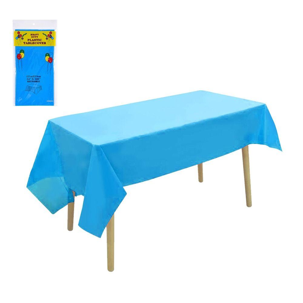 New 54x108inch Disposable Table Cloth Waterproof Oil-Proof Plastic Table Covers Rectangle Table Protector Outdoor