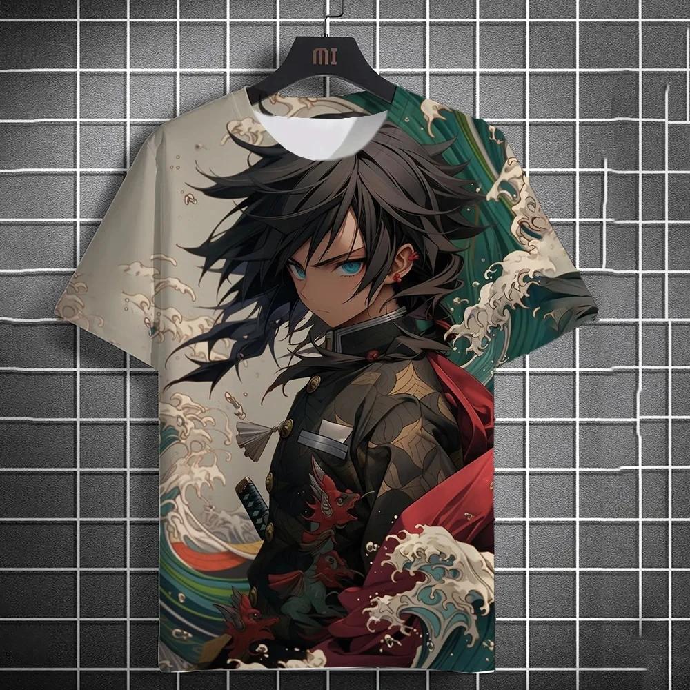 Summer  Men's Women's T-shirt Anime Graphics 3D Printing Short Sleeve  Fashion Trend Oversized T-shirtShort Sleeve  Fashion Trend Oversized T-shirt