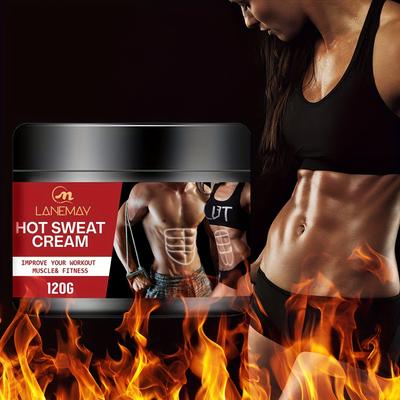 Karın, Uyluklar, Kalçalar ve Kollar İçin Tasarlanmış Sıcak Krem - Cildi Sıkılaştıran ve Nemlendiren Erkek ve Kadın Spor Fitness Kremi