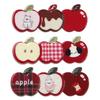2Pcs Girl Hairpin Plaid Design Childlike Fruit Shape Acrylic Hair Clips Side Bang Hair Pin New Year Hair Accessories