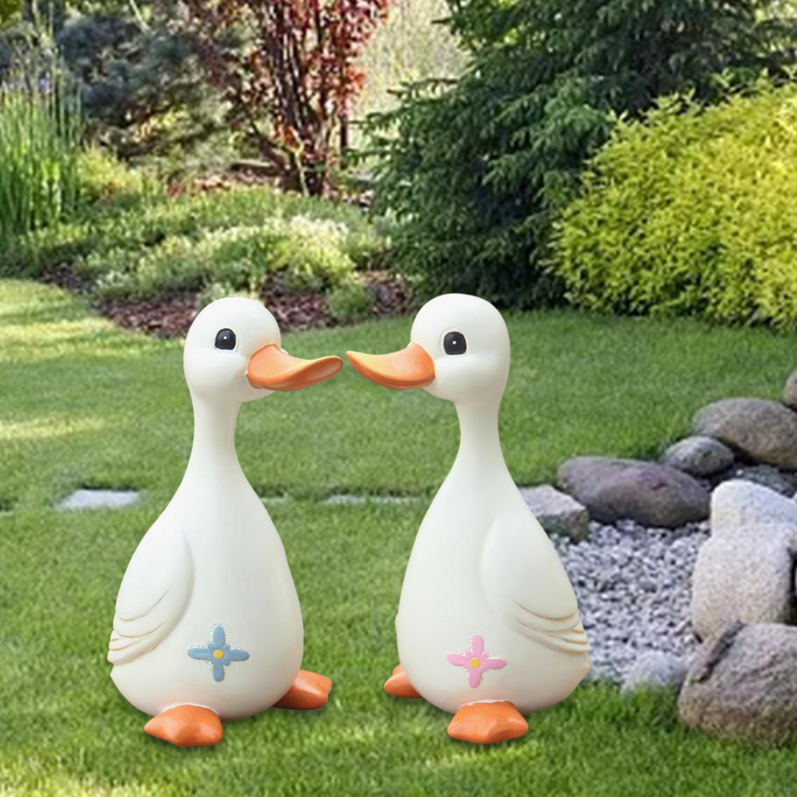 

2 шт. Статуи уток Скульптуры животных Креативные фигурки Настольные ремесленные украшения для спальни Parents