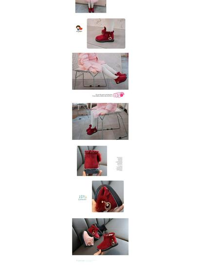 Stylish Winter Snow Boots for Girls Aged 1-6 - Plush, Thickened Martin Princess Boots