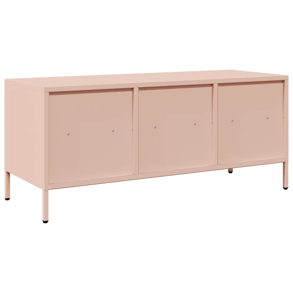 Vidaxl TV Cabinet, Pink, 101.5X39X43.5 Cm, Cold Rolled Steel