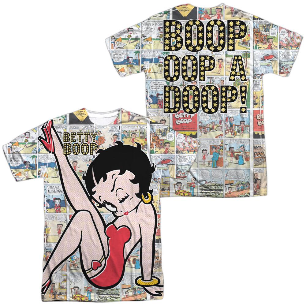 Betty Boop Vintage Strips Double Sided T-Shirt XL XL