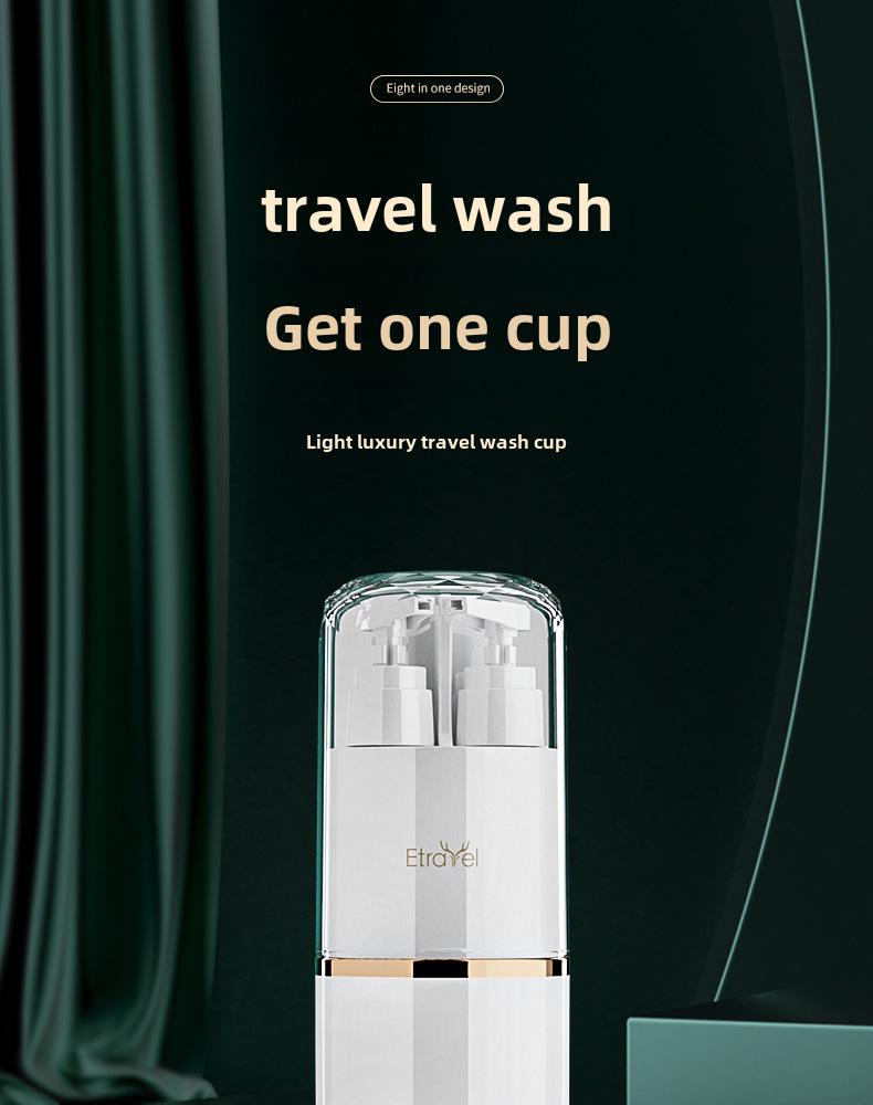 Hayan/Haiying Portable 8-in-1 Travel Wash Cup & Toiletry Storage Bag