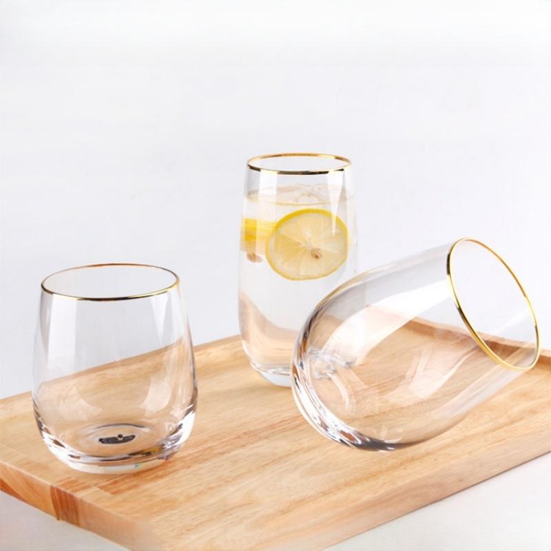 2pcs Whiskey Glass Clear Whiskey Bar Cocktail Glasses Drinking Glasses Scotch Liquor Barware Beer Milk Shake Juice Latte Cup