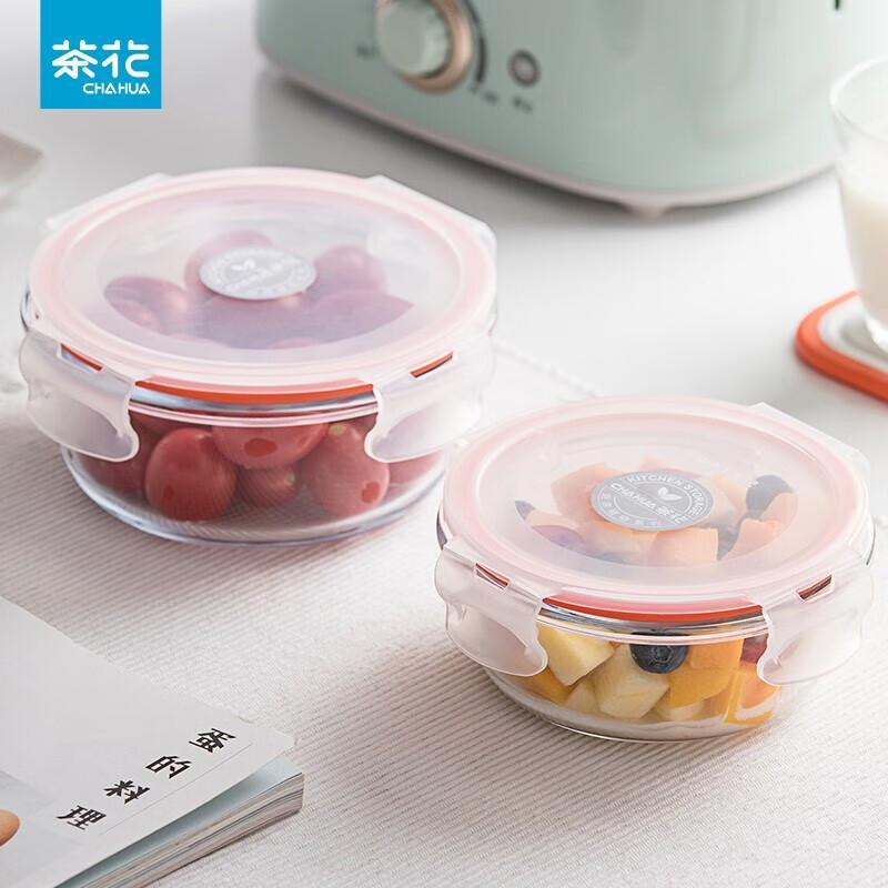 

Кристалічна решітка Камелія Кругла скляна харчова ємність з кришкою