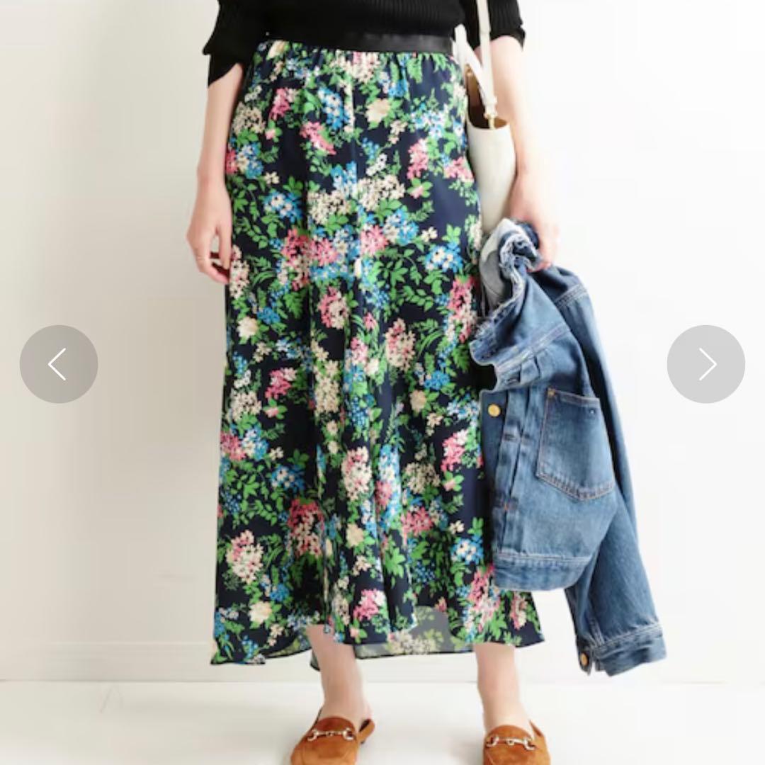IENA botanical print flare long skirt floral pattern all over pattern
