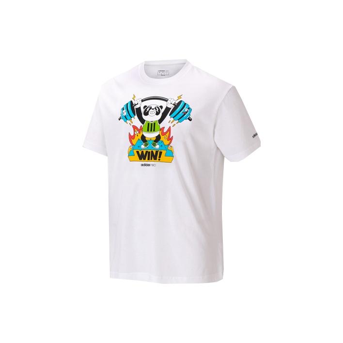 

Adidas Neo Loose Knit T-Shirt With Panda Print Men Tops White HC3828 M