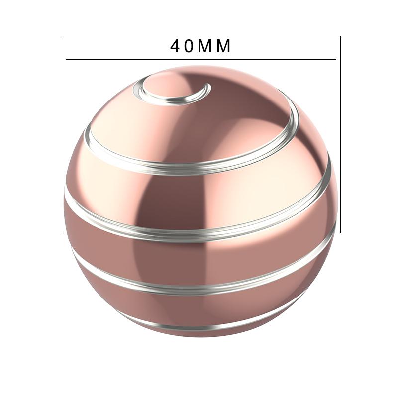 Benutzerdefinierte Aluminiumlegierung Glücks-Rotationskreisel für Erwachsene Stressabbau Spielzeug Schreibtisch Optische Täuschung Fließender Fidget Spinner Spielzeug