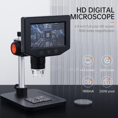4,3'' digitální mikroskop 1000X mincový mikroskop Videomikroskop 1080P pro dospělé pájení s 8 LED Dropshipping