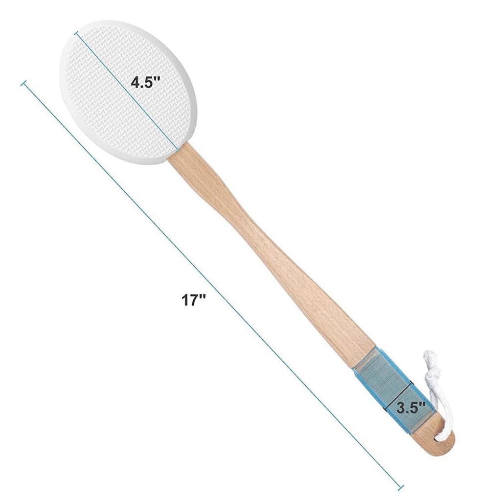 3X Lotion Applicator for Back, Feet, 4 Replaceable Pads, 1 Long Handle, Back Lotion Applicator for Seniors, Women