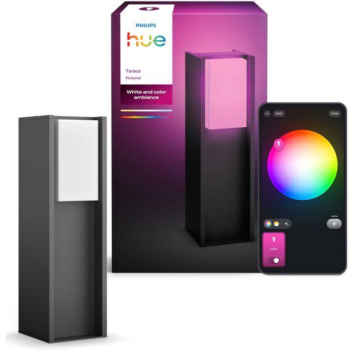 Philips Hue Blanc Lampe De Jardin Turaco White And Color Ambiance Anthracite Led E27 1100 Lm Bluetooth Zigbee - Image 4