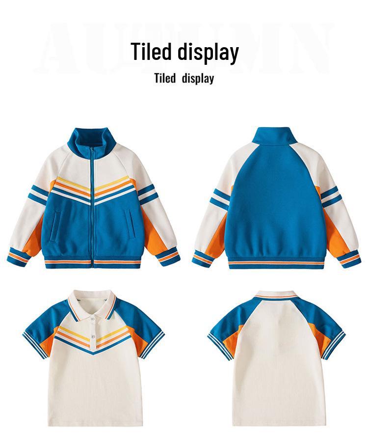 First-Grade Spring & Autumn School Uniform Set: Kindergarten Sportswear, Three-Piece