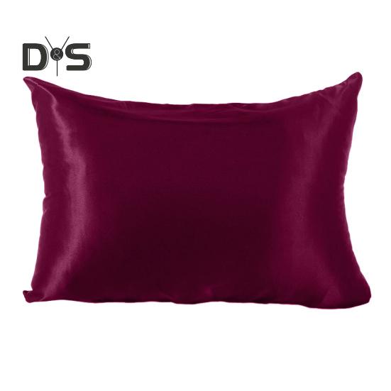 Povlak na polštář z umělého hedvábí Lesklý chladicí povlak na polštář Standardní velikost 20" x 26" Jednobarevný hladký povlak na polštář pro vlasy a pokožku