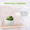 M-Modern-Boho Macrame Wall Hanging Shelf 3 Tier Handmade Woven Tassel Wood Organizer Shelves Wall Floating Hanger For Home Decor