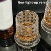 Szklanka do whisky obrotowa 280 ml Kreatywna Kryształowa Premium Kubek do piwa Str Reliefowa Szklanka do likieru z podstawką Forma do drinków prostych Kieliszek do wina
