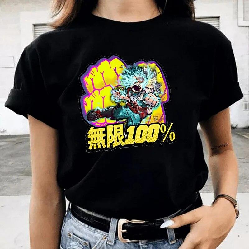 Anime Clothes Shoto Todorok TShirt Deku Harajuku TShirts My Hero Academia T-Shirt Boku No Hero Academia Tshirt Bakugou TShirt Unisex