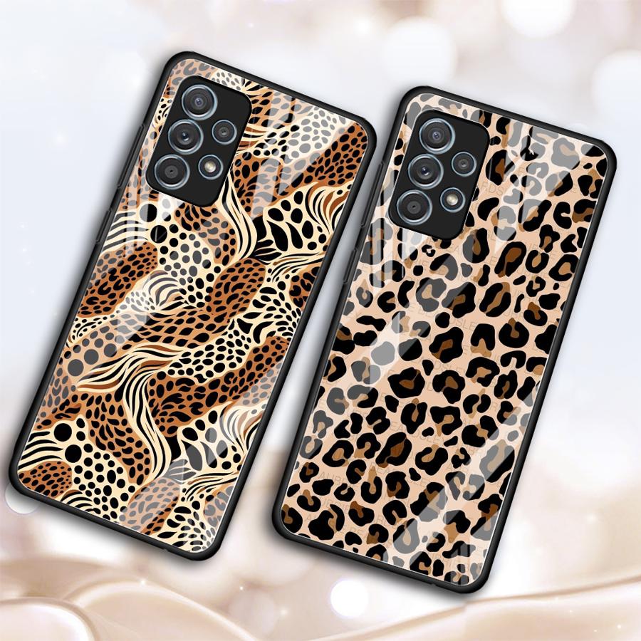 Leopard Print Phone Cover Case for Samsung Galaxy A14 A30 A56 A35 A25 A15 A50 A21 A06 A13 A20 A16 A02 A73 A34 A36 A71 A51 A52