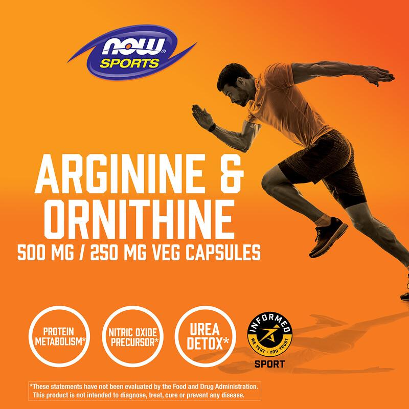 Sports, Arginine & Ornithine, 250 Veg Capsules
