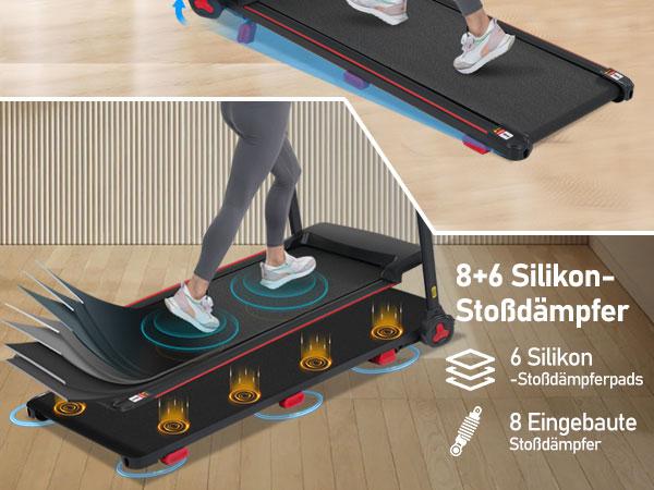 Loopband, 3,0 PK, Opvouwbaar, 14 km/u, 8% Helling, 120 kg, Hartslagsensoren, Type-C/USB Laadstation, Bluetooth, Dubbele Besturingsmodus, 12 Programma's