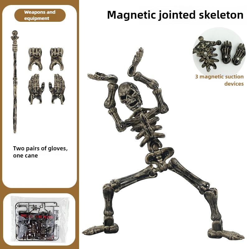 Medieval Skeleton Doll Robot Action Figure With Movable Joints, Creative Poseable Mannequin Desktop Decor For Stress Relief Toy
