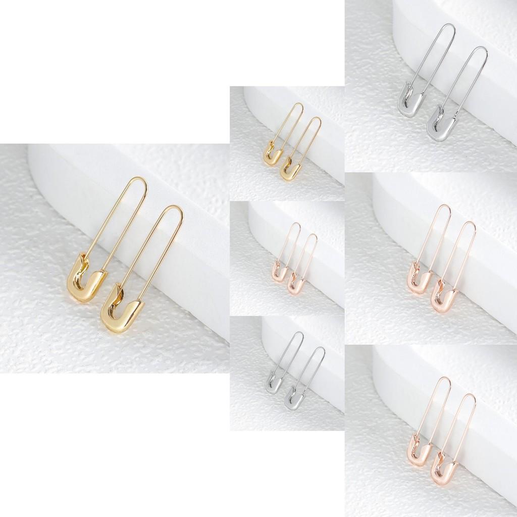 Stylish Pin Earrings Geometric Design Multi-color Alloy Fashion Accessory