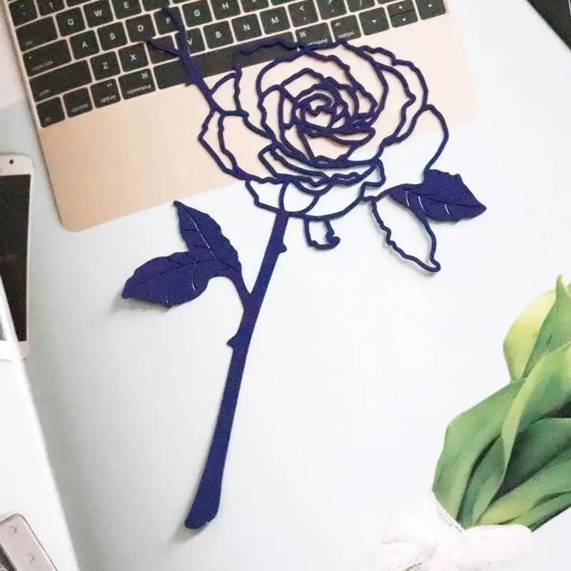 Rose Bookmark Metal Hollow Delicate Book Marks for Men Women Adults Gifts Books Paper Office Supplies