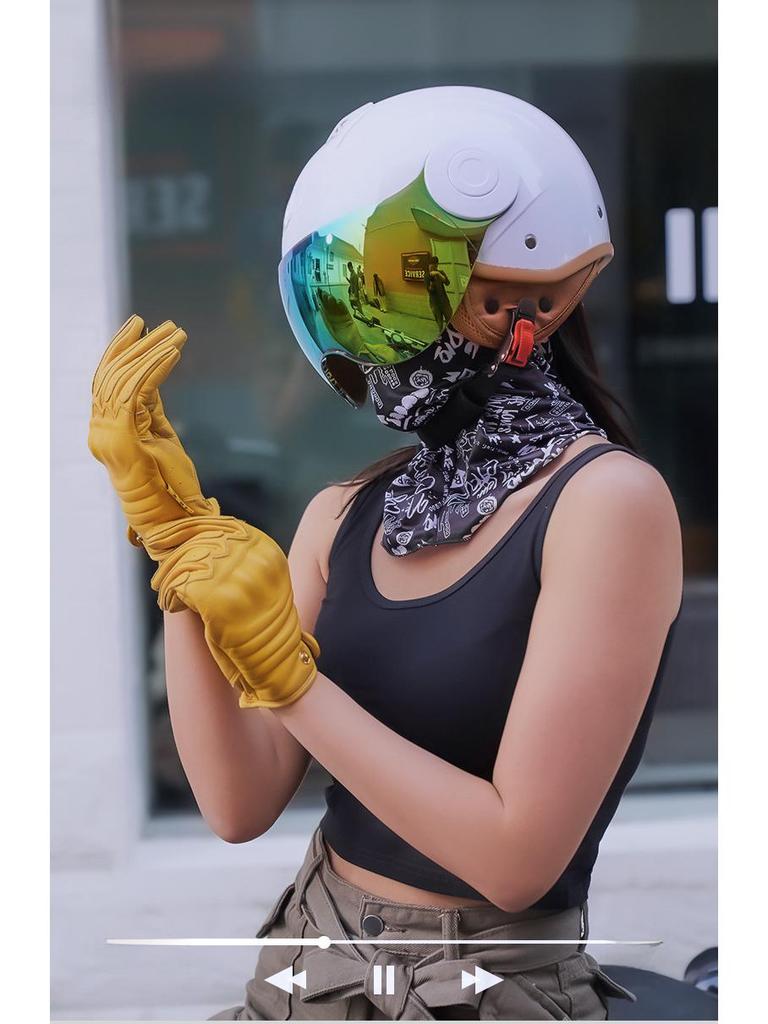 RNG 3C-Certified Retro 3/4 Motorcycle Helmet for Men & Women