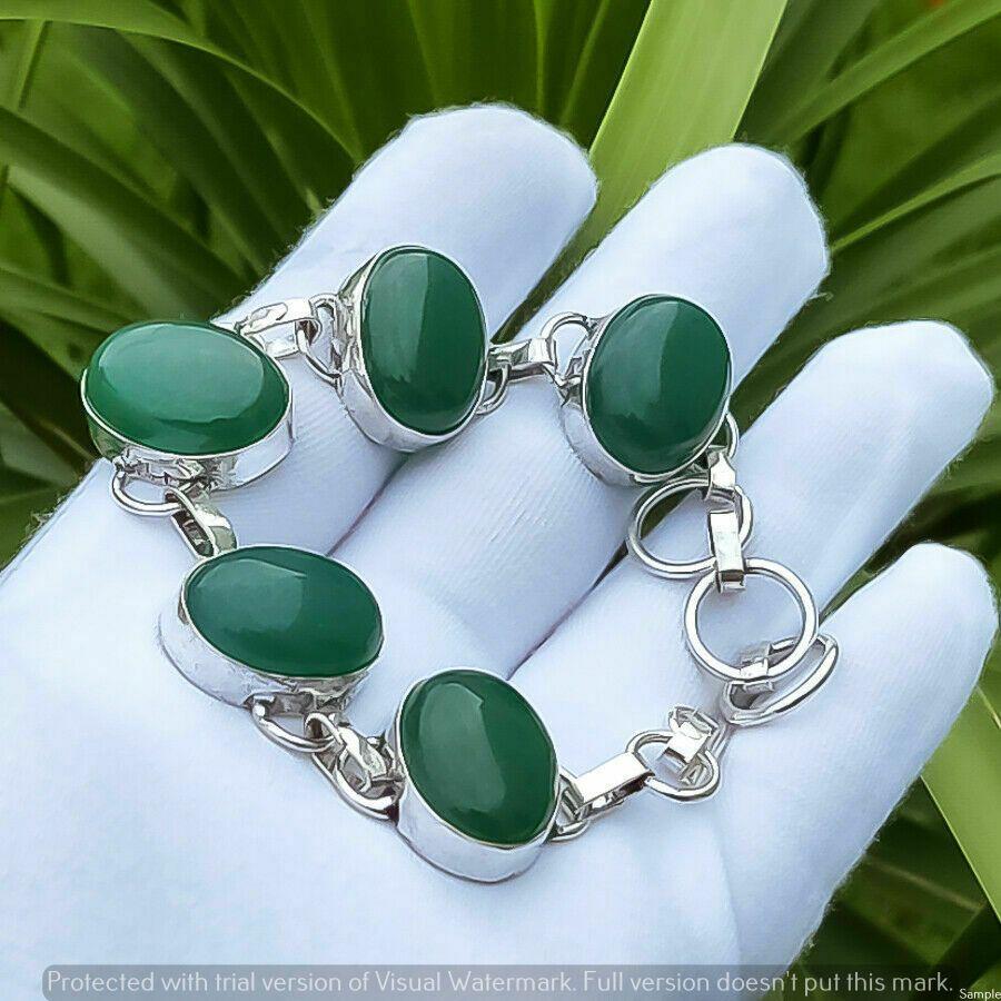 Dainty Natural Labradorite Gemstone Cuff Bangle – 925 Sterling Silver Plated – Adjustable
