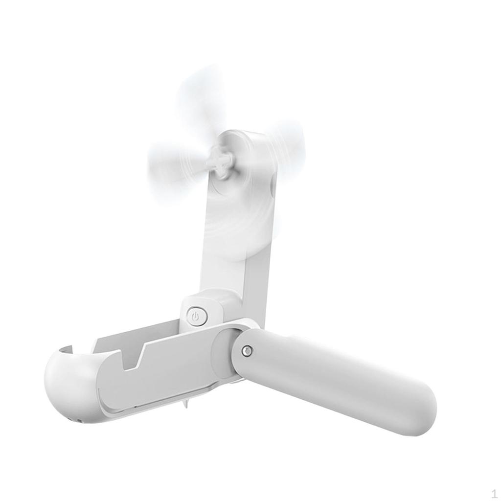 Compact Handheld Fan Rechargeable with Phone Stand