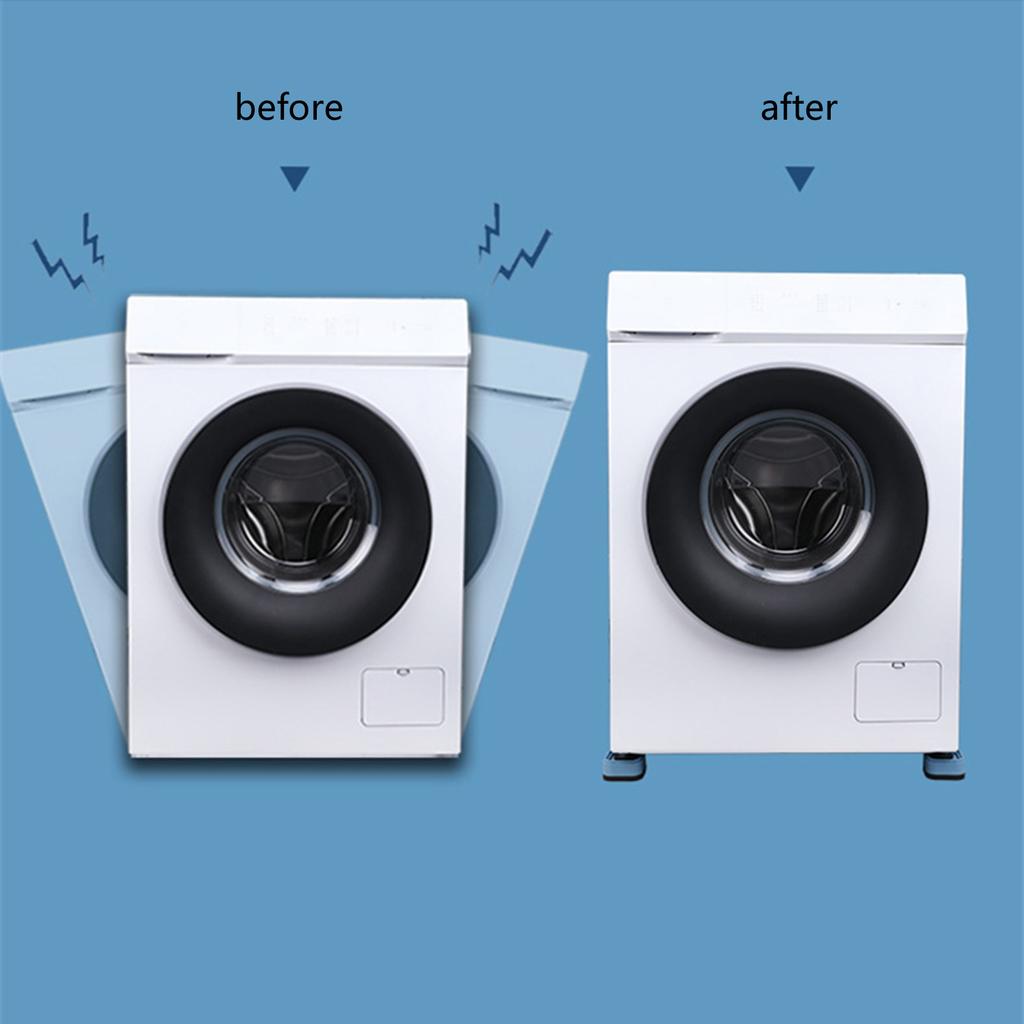 Pack of 4 Washing Machine Risers Adjustable Stackable Height Furniture Lifter for Desk Couch Chair Dorm Room Use