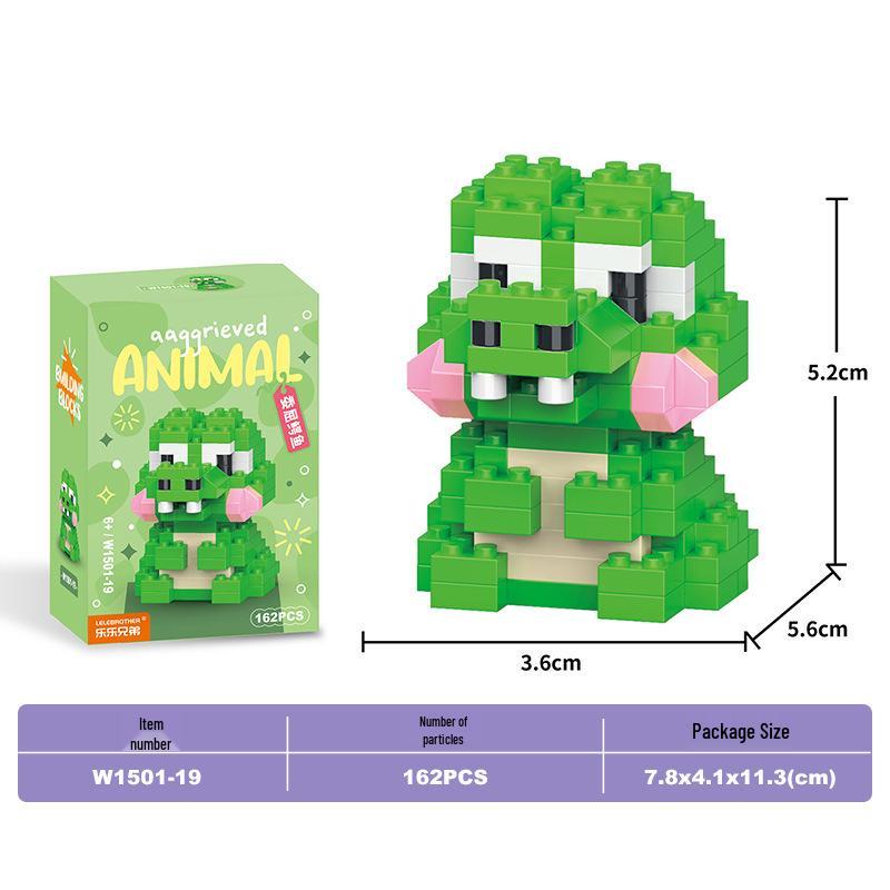 Lele Brothers Micro Building Blocks - Educational Small Animal Sets for Kids, Compatible with Lego, Boys' Toy Gifts