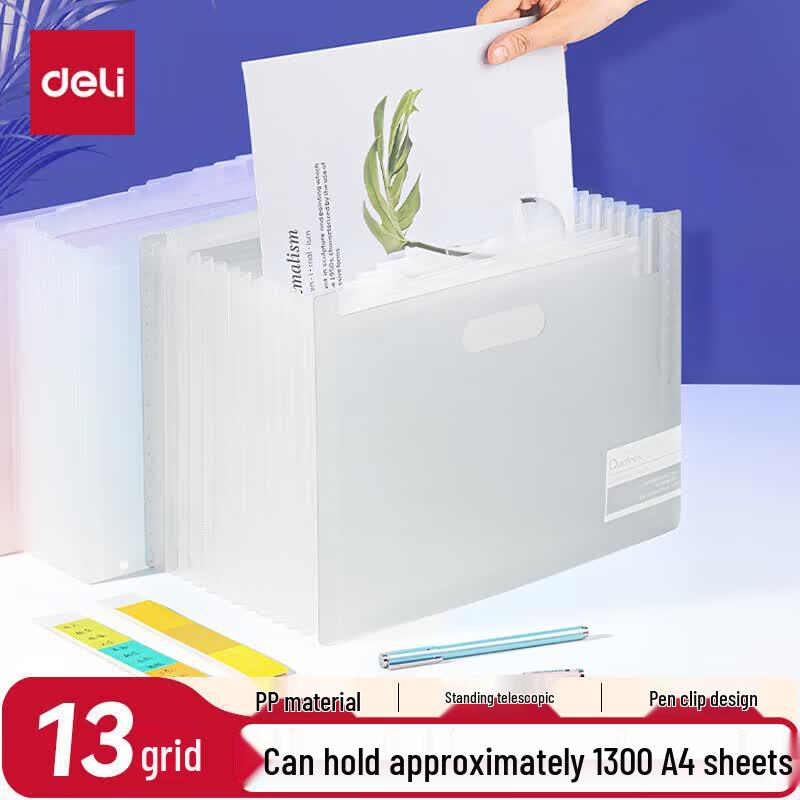 Deli A4 Vertical Standable Expandable File Folder