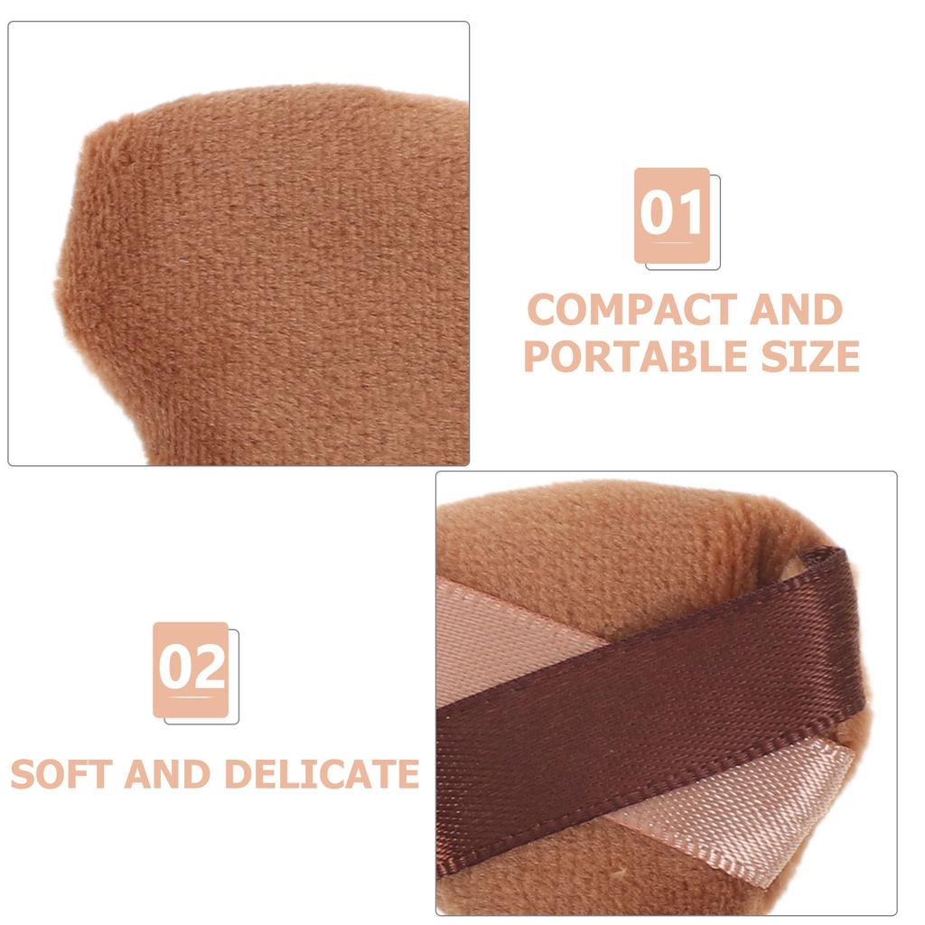 20Pcs Mini Triangle Powder Puff for Face Loose Setting Powder Application Soft Velour Foundation Blending Sponge Travel-Friendly