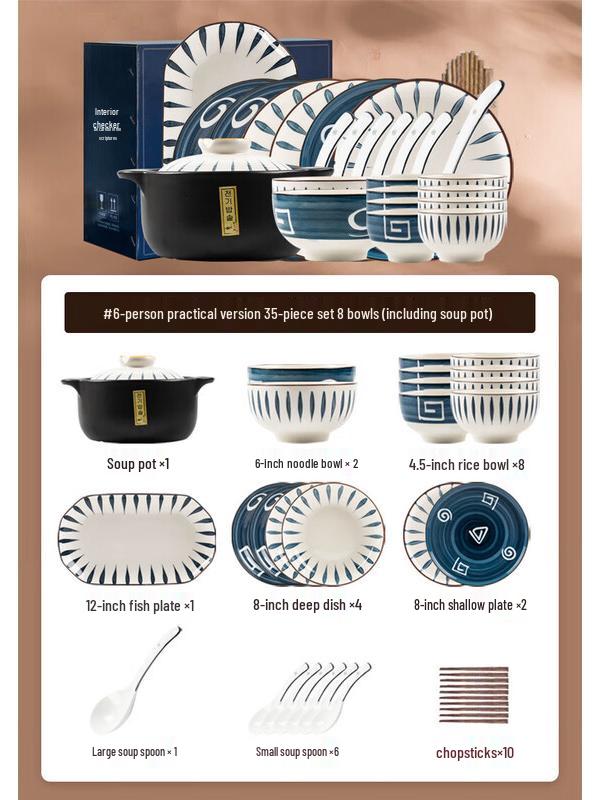 Modellanka Japanese Ceramic Dinnerware Set