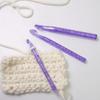 Purple Glitter Plastic Transparent Sequin Crystal Crochet Hook 10+12+15mm Wool Knitting Crochet Set