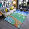 Colorful Pastoral Landscape Carpet with Sheep and Cabin Design Suitable for Use As an Anti-slip for Living Room Bedroom Sofas