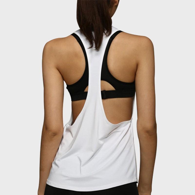 Women's I-shaped Sports Vest Short Sleeve Sleeveless Loose Running Yoga Fitness Clothes T-shirt
