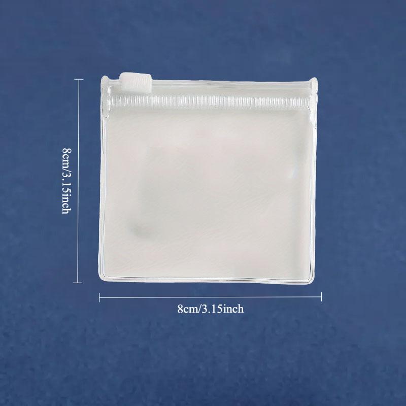 100pcs 3.15x3.15 Inch PVC Trinkets Bags Small Zip Lock Accessories Storage Bracelet Earring Packaging Secure Sealing Dust Moisture Scratch Proof