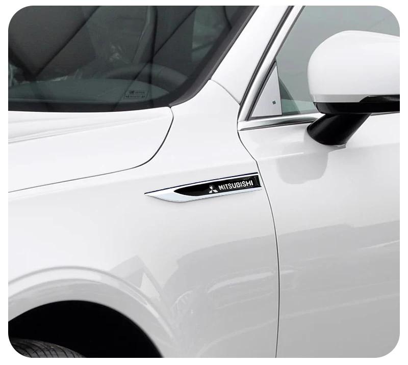 Car Sticker Car Body For Mitsubishi Lancer Mirage Pajero,Side Fender Wing Decorative, Sticker 3D Metal Alloy Emblem Badge Auto