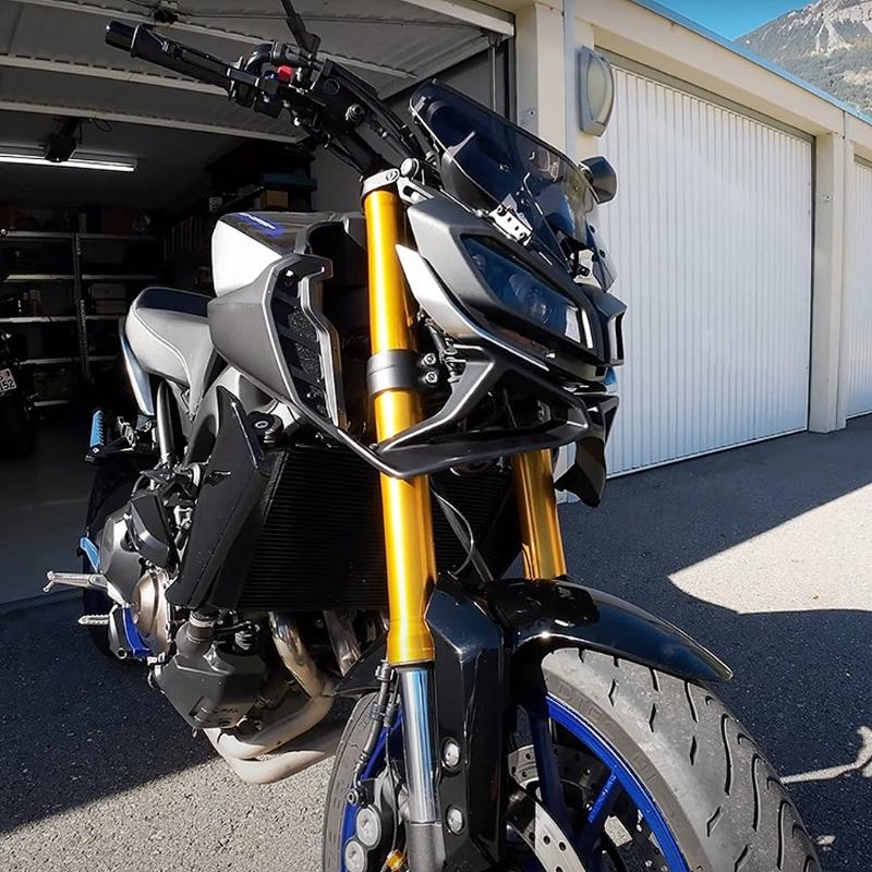 Přítlak motocyklu Nahé přední spoilery vhodné pro MT-09 MT09SP 2018-2020 Sada předního spoileru s aerodynamickým křídlem