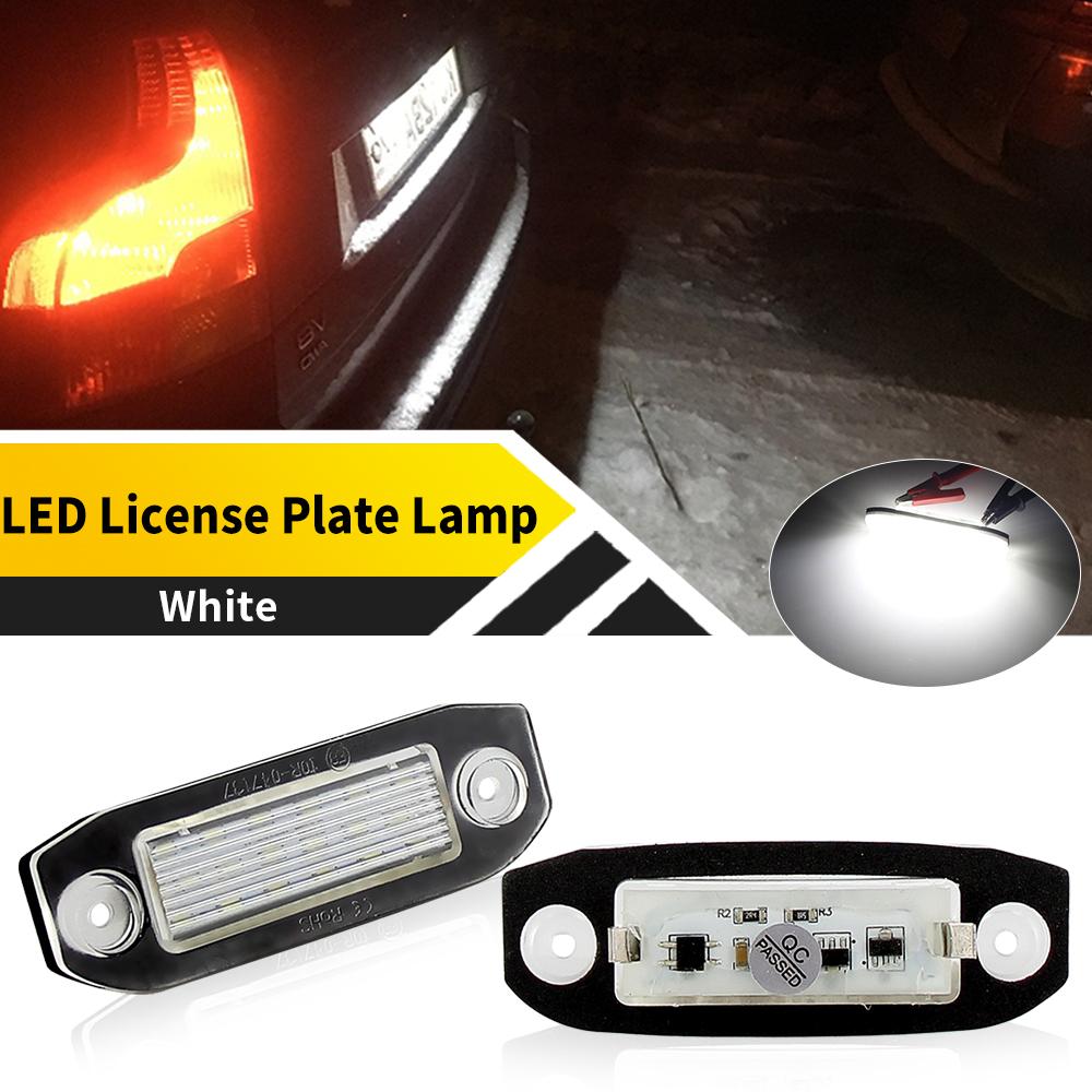 

2PCS White LED Light Error Free Number License Plate Lights for Volvo V50 XC70 V70 S80 XC90 S40 V60 XC60 S60 C70 LED Tag Lights